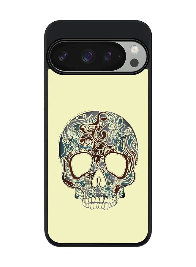 For Google Pixel 9 Pro Case,Slim fit Camera Protection, Shockproof Thin Phone cover - Skully Tattoo