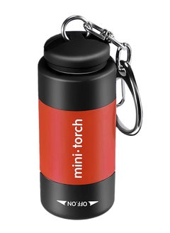 AROAQ Mini Keychain Flashlight, Usb Torch Rechargeable Colorful Led Flashlight, Portable Bright Flashlight Keychain, High-powered Keychain Lamp With Hook For Camping, (red)  - Image 1