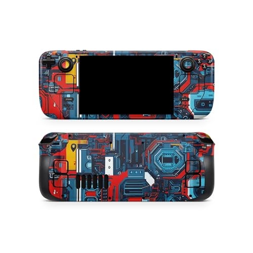 TACKY DESIGN Cyber Circuit Skin Compatible with Steam Deck - Colorful LCD & OLED Decal, Premium 3M Vinyl Cover - Image 1