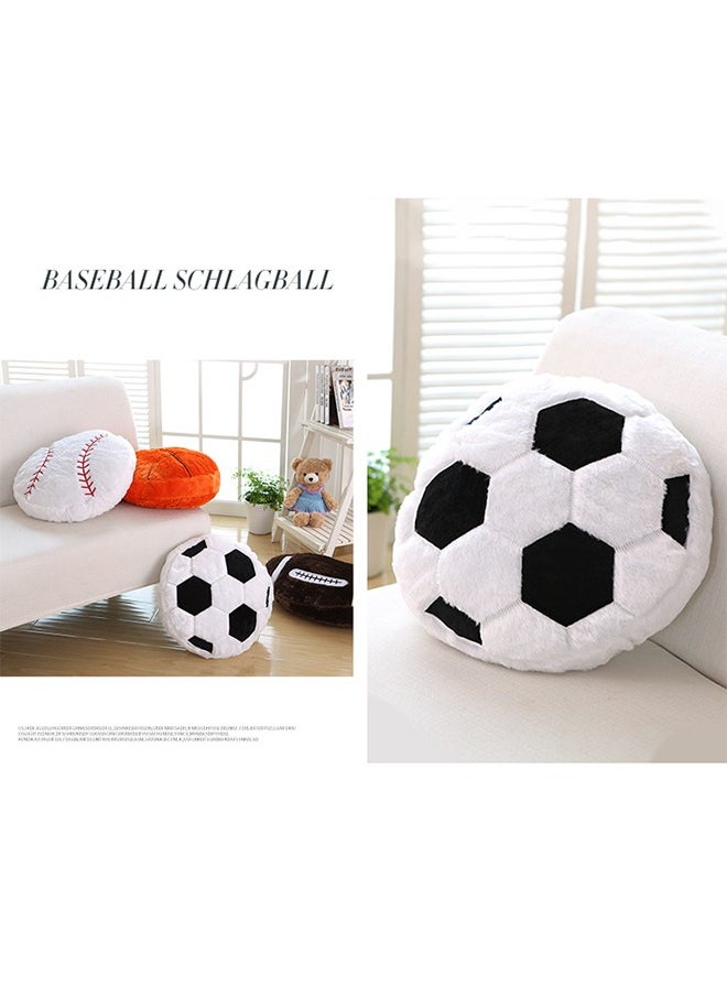 Bukela 2 Pack 45 Cm Football Throw Pillow Plush Soccer Pillow Filled Sports Balls Toy Soft and Durable Soccer Basketball Sports Throw Pillow Cushion Sleep Travel Pillow Sports Toy Gift (Football)  - Image 4