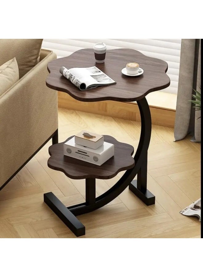 SUPAAR Coffee Table Living Room Table with 2-Tier Storage Shelf Modern Metal Frame and Wood Desktop - Image 1