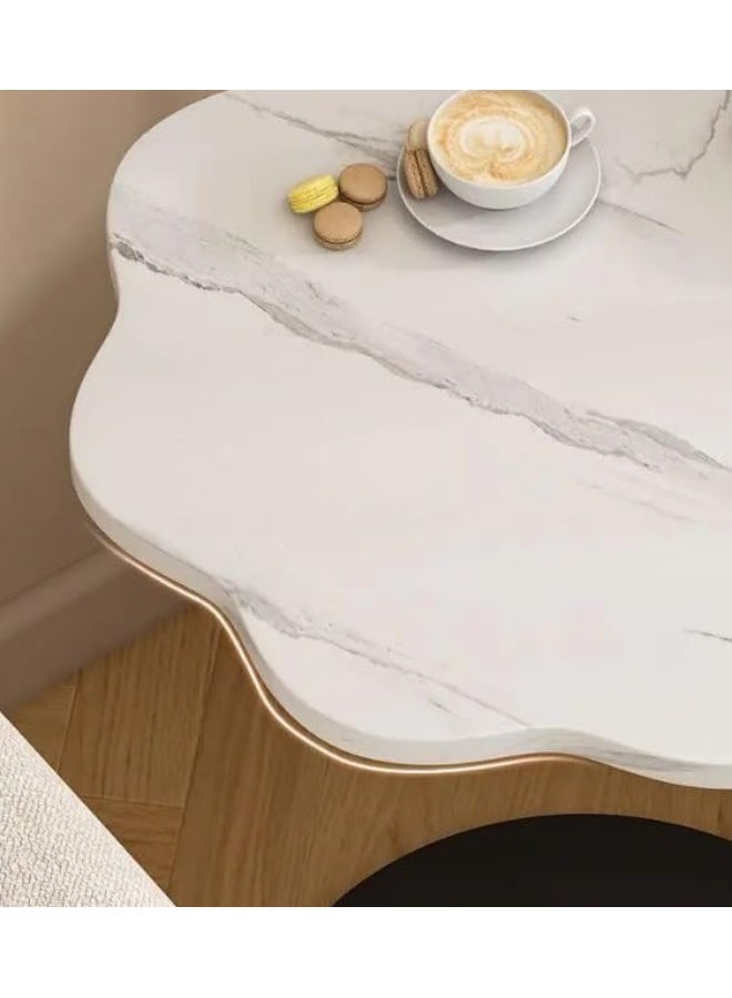 SUPAAR Coffee Table Living Room Table with 2-Tier Storage Shelf Modern Metal Frame and Wood Desktop - Image 3