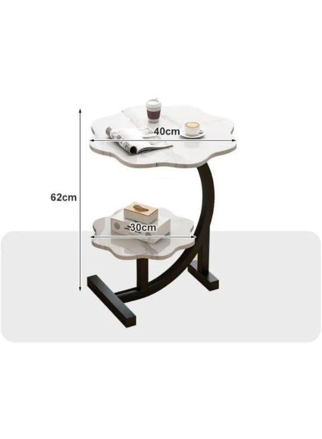 SUPAAR Coffee Table Living Room Table with 2-Tier Storage Shelf Modern Metal Frame and Wood Desktop - Image 2