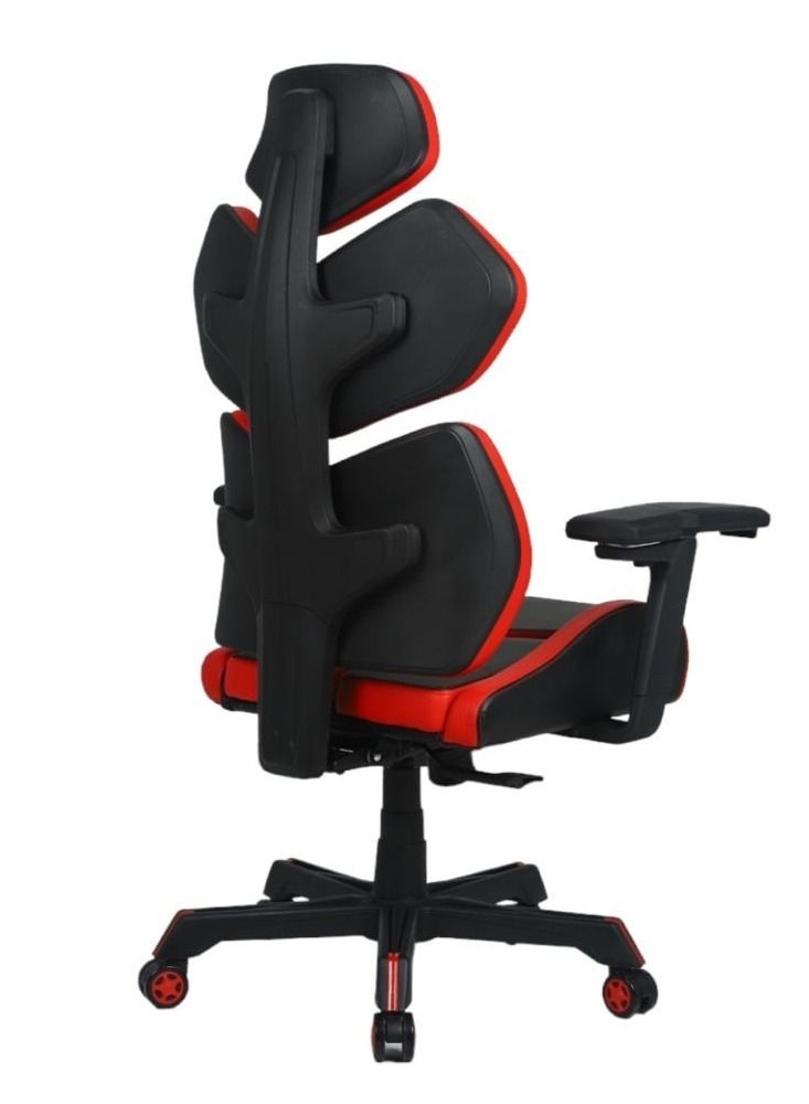 Dazzle - Gaming Chair - Black/Red (High quality CA117 standard mesh fabric & molded foam, ecofriendly plastic frame, adjustment angle and height headrest, split back support, height adjustable) - Image 5
