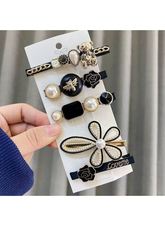 HOMEMATES 5 Piece Korean Style Pearl Barrettes Women - Image 1