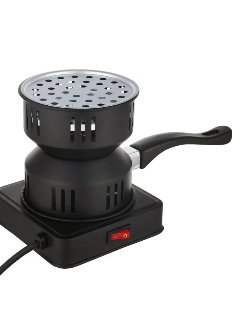 Charcoal Lighter Electric Hot Plate Electric Charcoal Torch for Camping, Heating and Charcoal, Black - Image 1