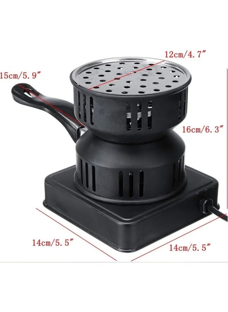 Charcoal Lighter Electric Hot Plate Electric Charcoal Torch for Camping, Heating and Charcoal, Black - Image 4