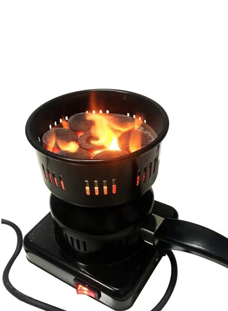 Charcoal Lighter Electric Hot Plate Electric Charcoal Torch for Camping, Heating and Charcoal, Black - Image 2
