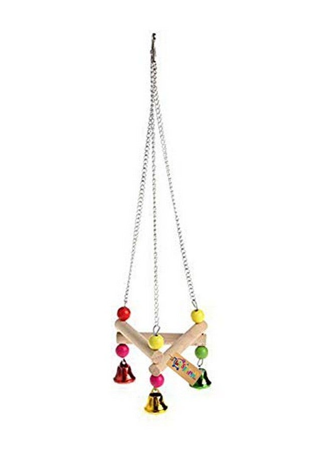 Western Era Playful Natural Gym Wood Bead Hanging Chain Swing Toy For Birds - Image 5