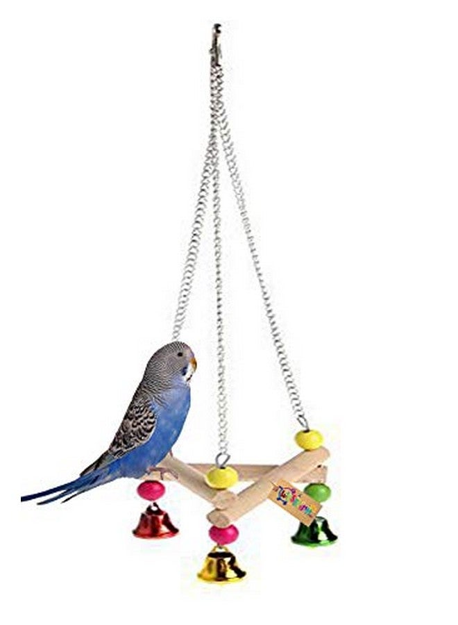Western Era Playful Natural Gym Wood Bead Hanging Chain Swing Toy For Birds - Image 1