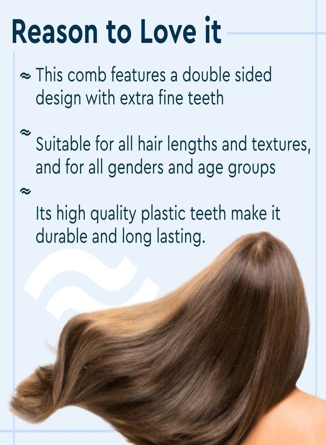 غوب مشط شعر بلاستيكي جديد من GUBB USA للشعر المبلل (كبير) أزرق (مشط القمل) - Image 4