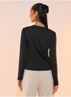 Take Two Round Neck Star Print Long Sleeve Top  - Image 4
