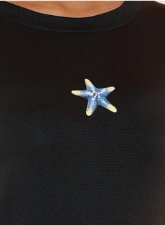 Take Two Round Neck Star Print Long Sleeve Top  - Image 3