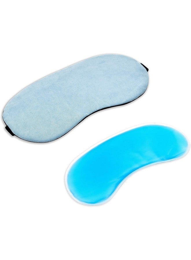 SONEEV MART (PACK OF 1) Eye Mask For Sleeping Men Women With Cooling Gel For Night Deep Sleep, Dark Circles, Puffy Eye's, Dry Eyes And Eye Fatigue (LIGHT BLUE COLUR) - Image 2
