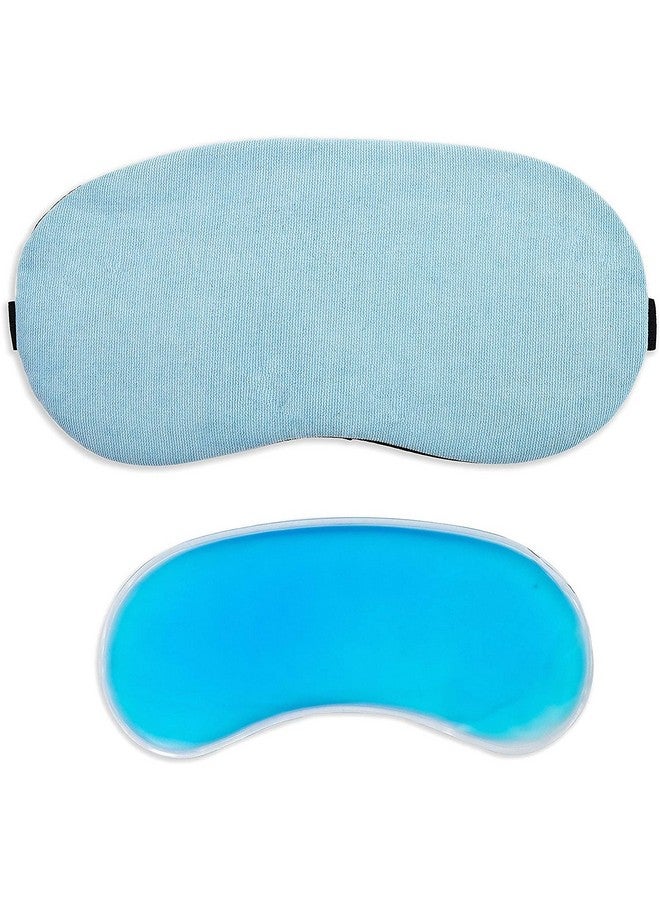SONEEV MART (PACK OF 1) Eye Mask For Sleeping Men Women With Cooling Gel For Night Deep Sleep, Dark Circles, Puffy Eye's, Dry Eyes And Eye Fatigue (LIGHT BLUE COLUR) - Image 1