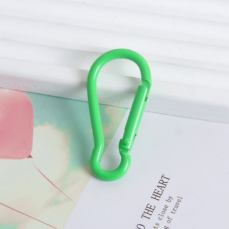 Colorful Painted Carabiner Keychain Clips DIY Grass Green-gourd buckle 