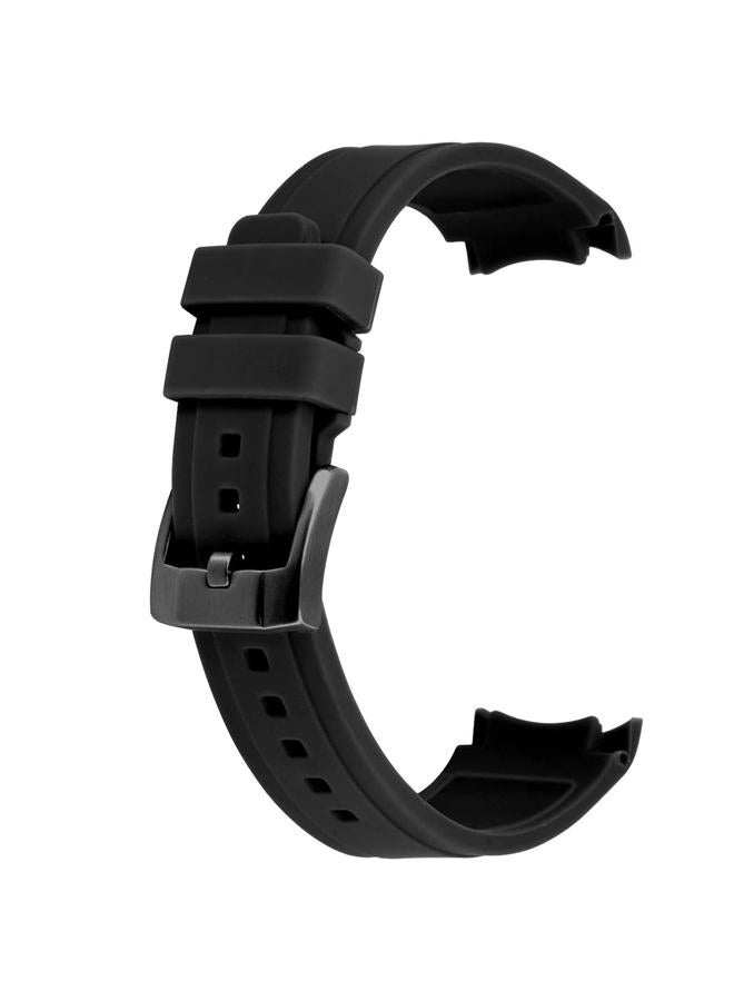 YISIWERA 22mm Rubber Watch Band Premium Crafter Silicone Universal Curved Ends Watch Strap Bracelet Brushed Stainless Steel Pin Buckle For Men Women Black Black Buckle - Image 1