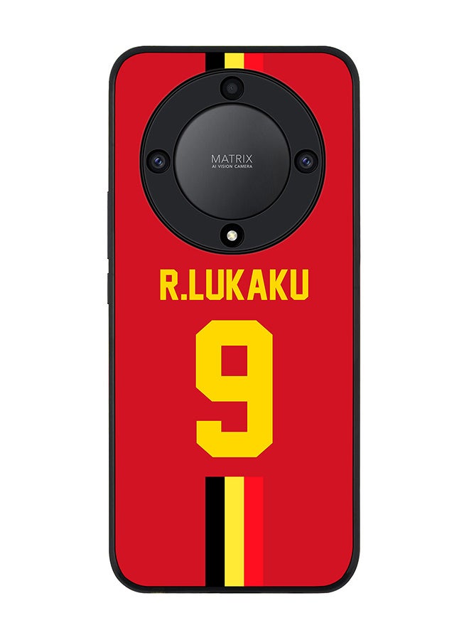 Stylizedd Rugged Black edge case for Honor X9a 5G Slim fit Soft Case Flexible Rubber Edges Anti Drop TPU Gel Thin Cover-Belgium-R.Lukaku - Image 1