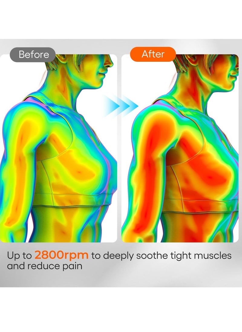 SYOSI - Deep Tissue Muscle Massage Gun, Percussion Back Massager for Athletes, Portable Handheld with Extended Handle for Pain Relief, Ideal for Neck, Back, Shoulder, and Legs - Image 1