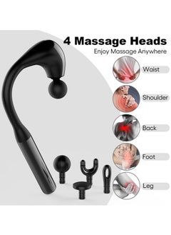 SYOSI Deep Tissue Muscle Massage Gun, Percussion Back Massager for Athletes, Portable Handheld with Extended Handle for Pain Relief, Ideal for Neck, Back, Shoulder, and Legs  - Image 5