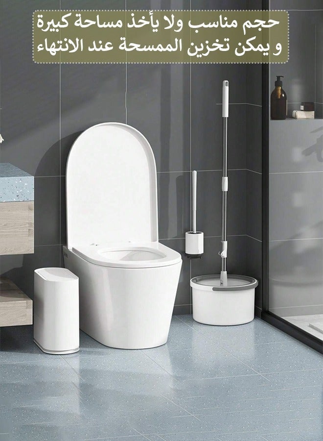 360 Degree Rotating Mop and Bucket Flat Self-Separating Laminating Set with 4 Microfiber Pads Extendable Handle Perfect for Cleaning All Kinds of Floors - Image 4