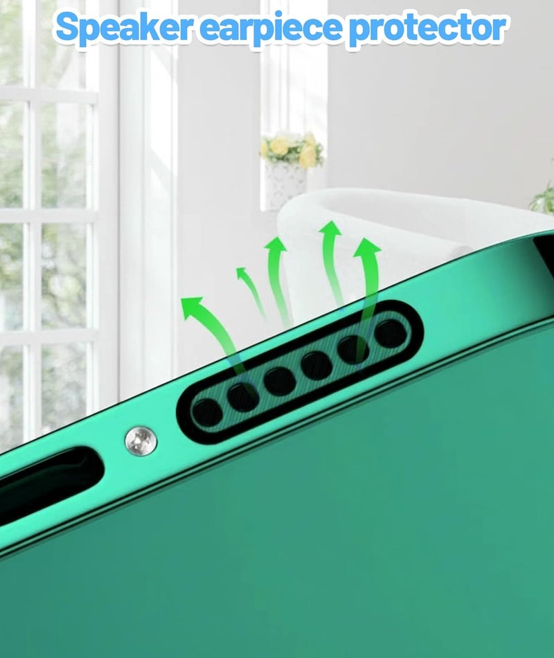 FFZDENA 20 قطعة ملصقات واقية من الغبار لمكبر صوت الهاتف، غطاء لاصق مضاد للغبار، يتضمن قابس مضاد للغبار، فرشاة لتنظيف منفذ الهاتف وملاقط مناسبة لـ iPhone 14، 13، 12 Pro Max، 11 - Image 4