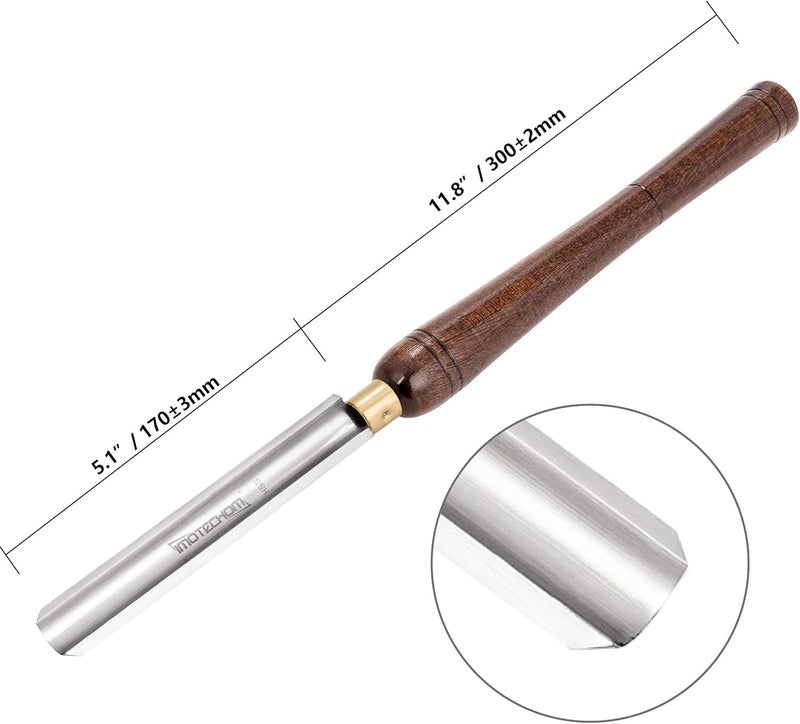 IMOTECHOM 1-Inches HSS Roughing Gouge Lathe Chisel Wood Turning Tools with Round Plastic Box and Hanging Bag - Image 2