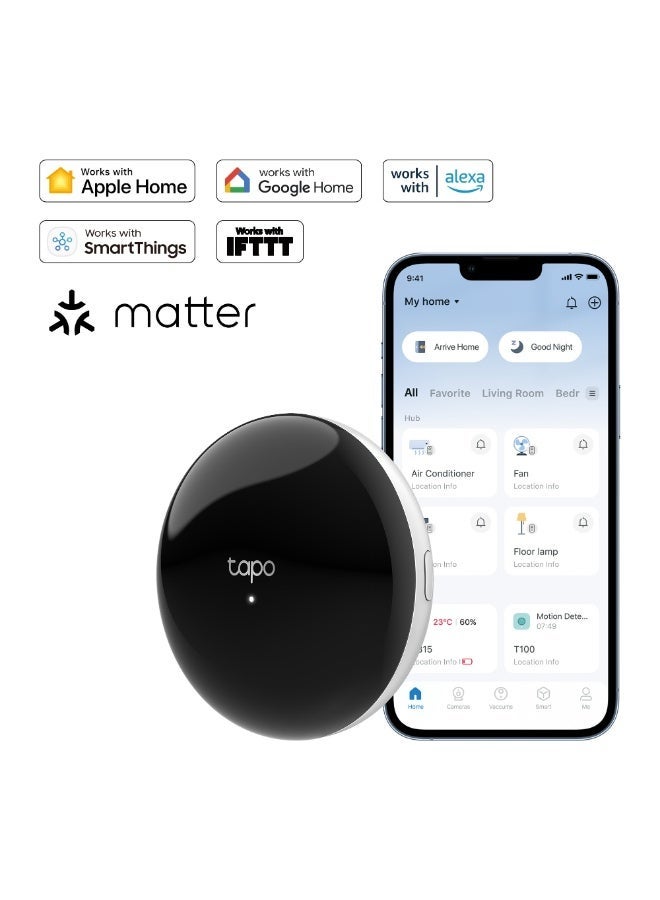 Tapo H110 IR Remote Control - Supports 18 Device Types, Over 8000 Brands, Tapo Sensor Hub, Voice Control with Alexa/Siri, Compatible with Matter Timer, Schedule, Remote Control - Image 3