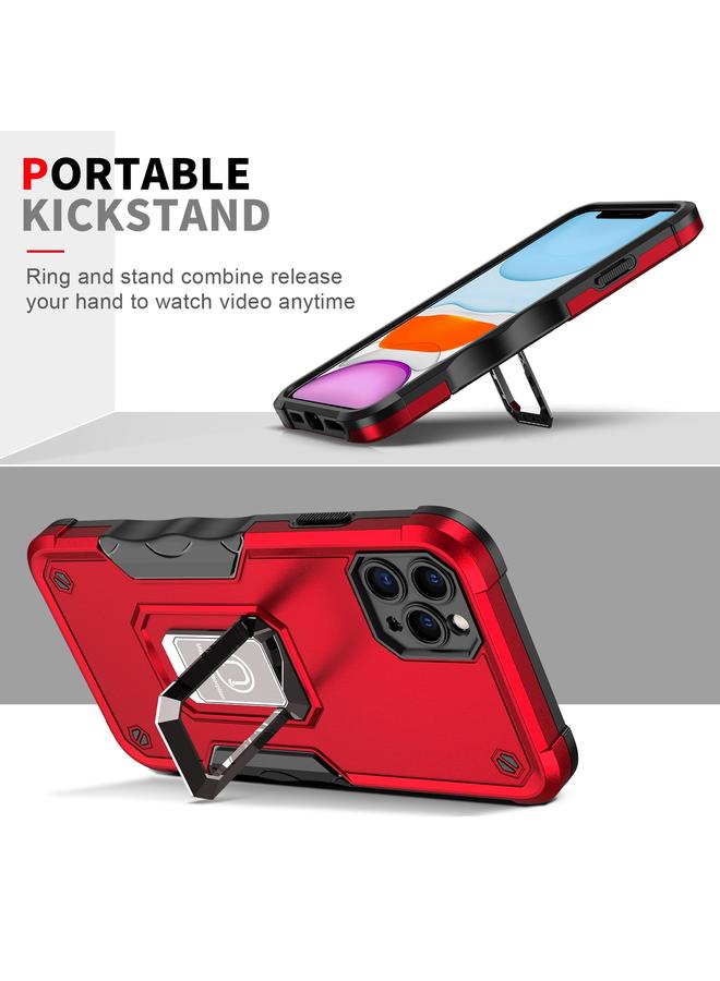 زبون جراب لهاتف iPhone 11 Pro مزود بحلقة وغطاء مدرع غير قابل للانزلاق - Image 5