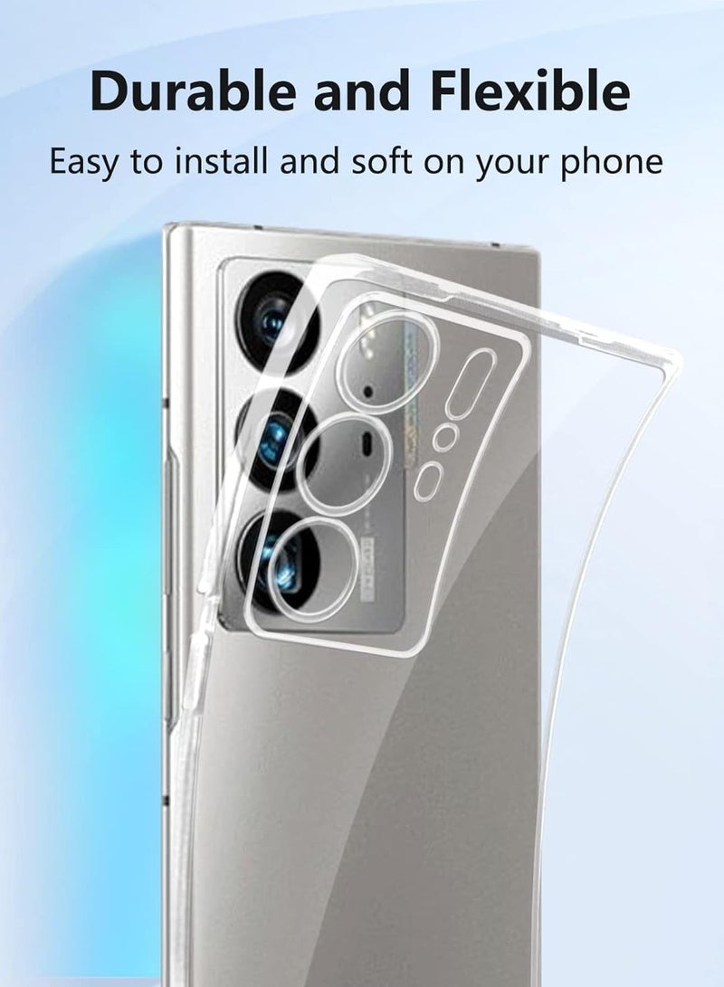 عام Case Compatible with ZTE AXON 40 Ultra Case TPU Silicone Slim Transparent Anti Yellowing Anti-scratch Anti-shock Case for AXON 40 Ultra Mobile - Image 3