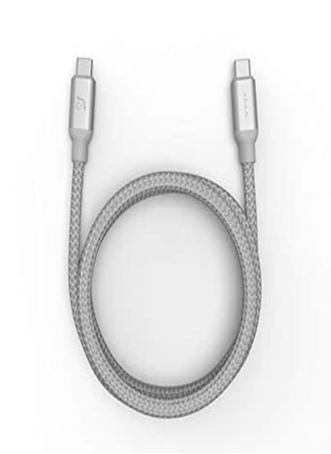 ADAM ELEMENTS NewCaSa C200 USB-C To USB-C Charging Cable - 100W SILVER… 