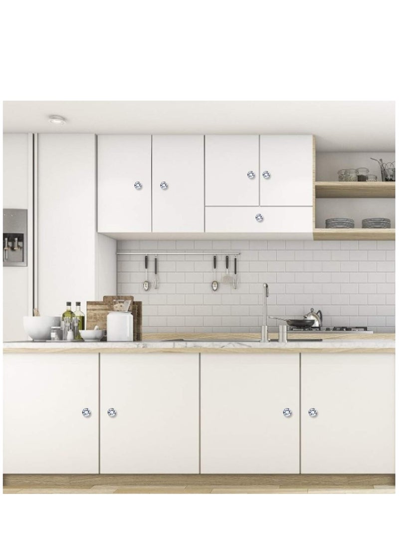 Zikra 10 Pack Dresser Drawer Cabinet Knobs 30 mm Diamond Shaped Crystal Glass Knobs Pulls for Kitchen Wardrobe Cupboard - Image 4