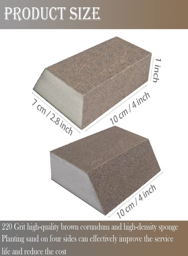 SACKORANGE 6 Pack Sanding Sponge, 220 Grit Sanding Blocks Assortment,Washable and Reusable for Wood Drywall Metal Home(220 Grit) - Image 2