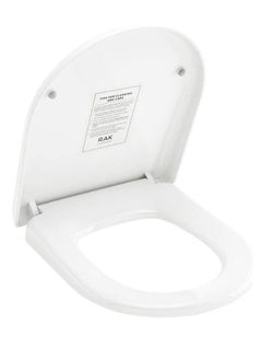 RAK-JUMEIRAH Deluxe Softclose Toilet Seat Cover-Abs Wrapover | Oval Soft Close Quiet Lid with Quick Release| ABS Wrapover for Modern Bathrooms - Alpine White