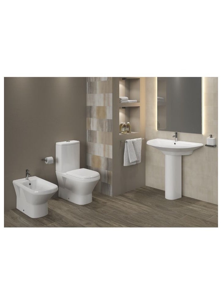 RAK CERAMICS - RAK-JUMEIRAH Deluxe Softclose Toilet Seat Cover-Abs Wrapover | Oval Soft Close Quiet Lid with Quick Release| ABS Wrapover for Modern Bathrooms - Alpine White - Image 1