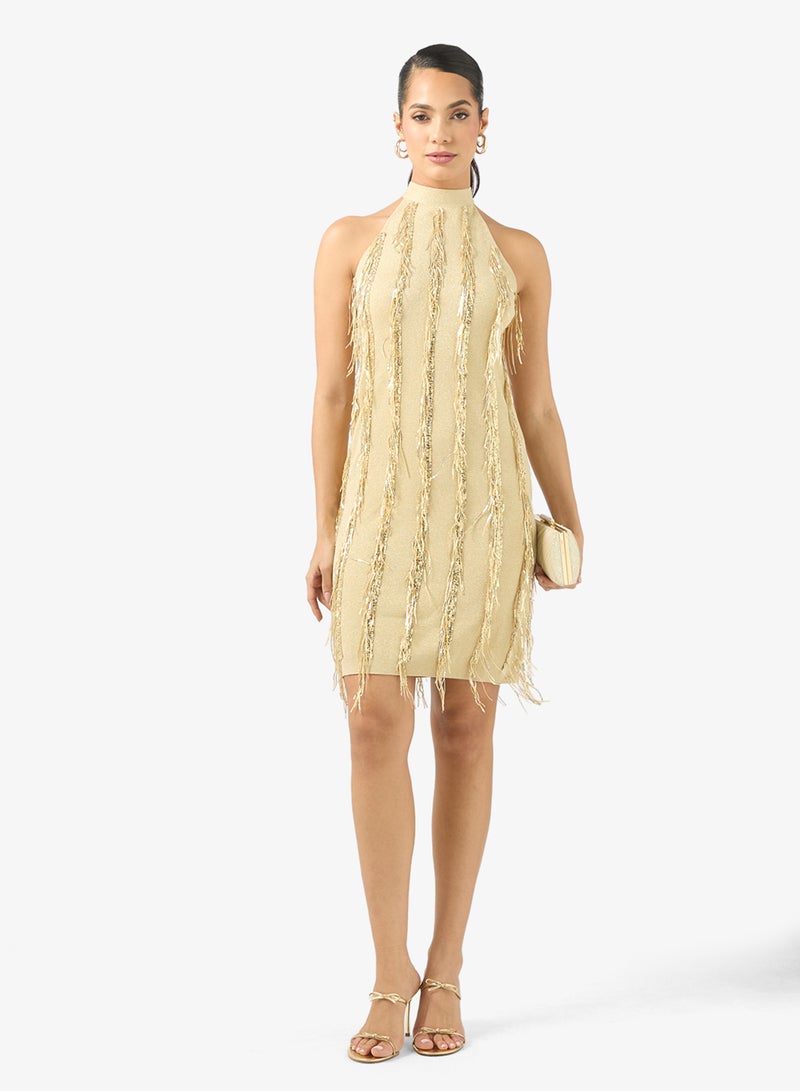 BCBG Fringed mini dress - Image 4