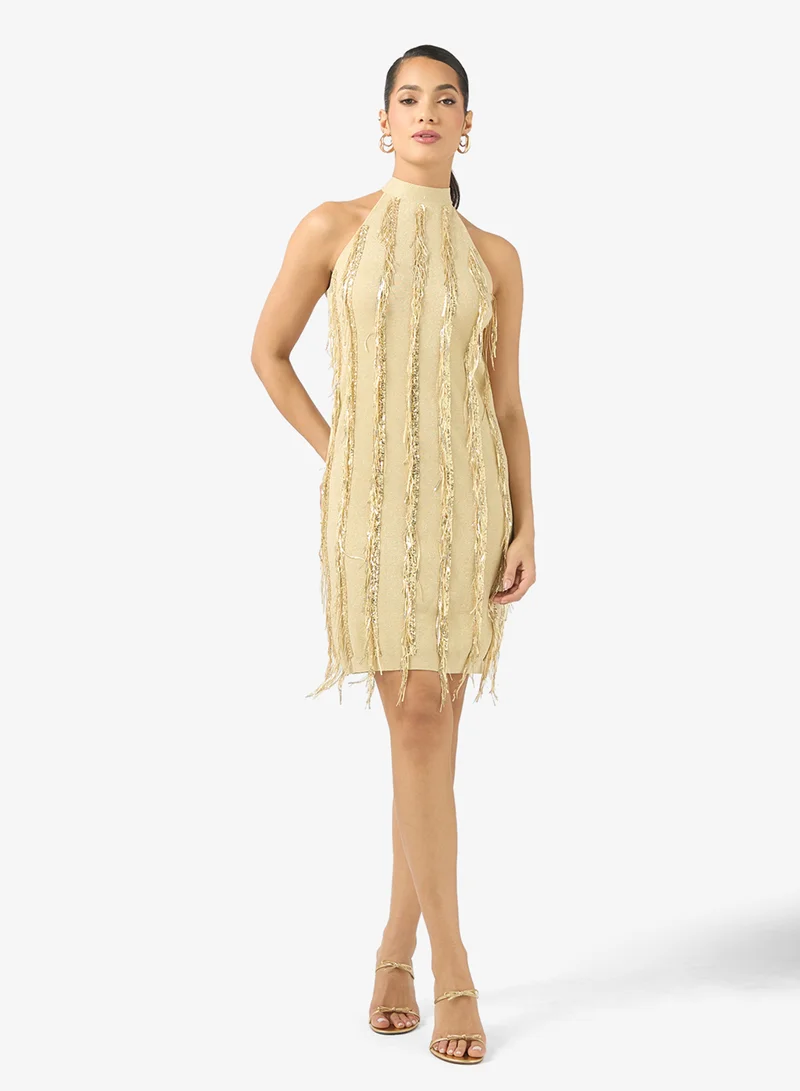 Fringed mini dress