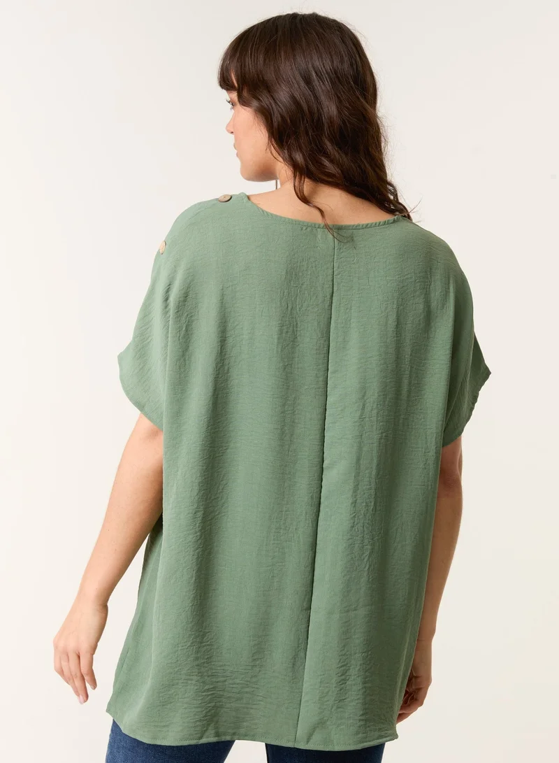Blue Vanilla Round Neck Top