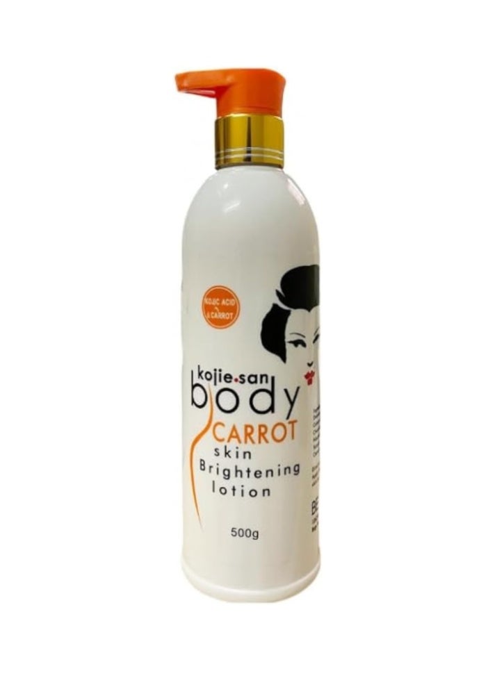 Kojic Kojie San Body Carrot Skin Brightening Lotion 500g – Kojic Acid & Carrot Formula for Radiant Skin - Image 1