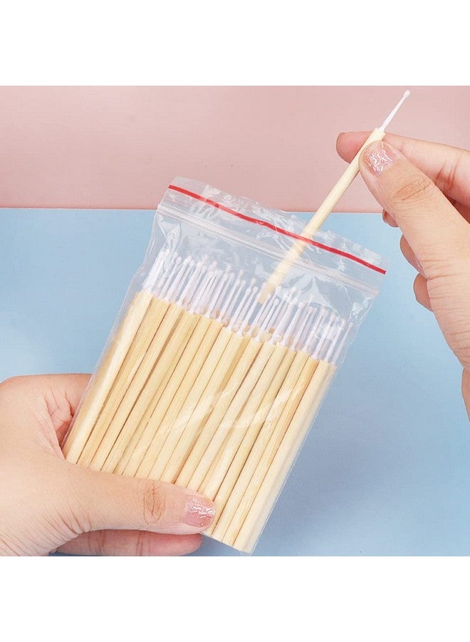 mollensiuer 1 Pack 50 Pieces Disposable Eyelash Extension Micro Applicator Brush With Bamboo Handle Makeup Cosmetic Applicator Sticks Lash Remover Brush Tools - Image 5