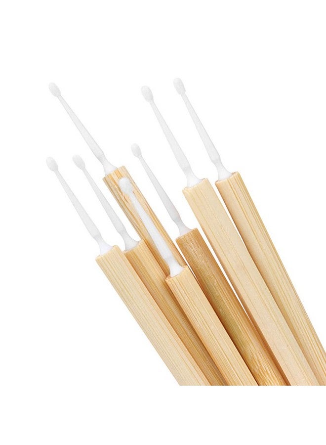 mollensiuer 1 Pack 50 Pieces Disposable Eyelash Extension Micro Applicator Brush With Bamboo Handle Makeup Cosmetic Applicator Sticks Lash Remover Brush Tools - Image 4