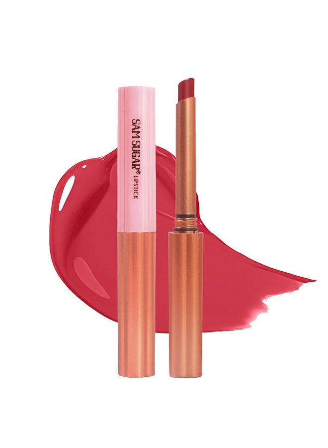 SAM SUGAR Lucky Long Lasting Lipstick, Soft Matte Moisturizing Nudes Lipstick for Dry Lips Creamy texture Transfer-Proof Lip Gloss for Women（06#） - Image 1