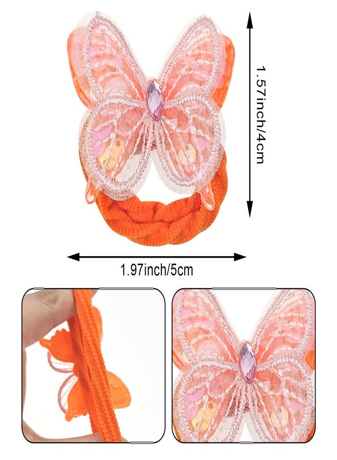 Arvintas 20 PCS Butterfly Hair Ties, Elastic Toddle Hair Ties with Bows and Flowers Colorful Hair Scrunchies Ponytail Holders Hair Accessories for Women Girls - Image 2