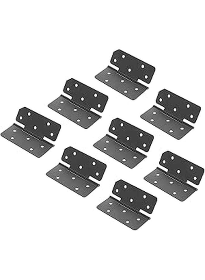 8 Pcs Black Iron Folding Hinges For Furniture Cabinets Tables And Folding Desks - Image 1