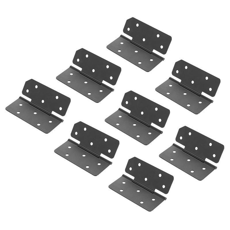 8 Pcs Black Iron Folding Hinges For Furniture Cabinets Tables And Folding Desks - Image 2