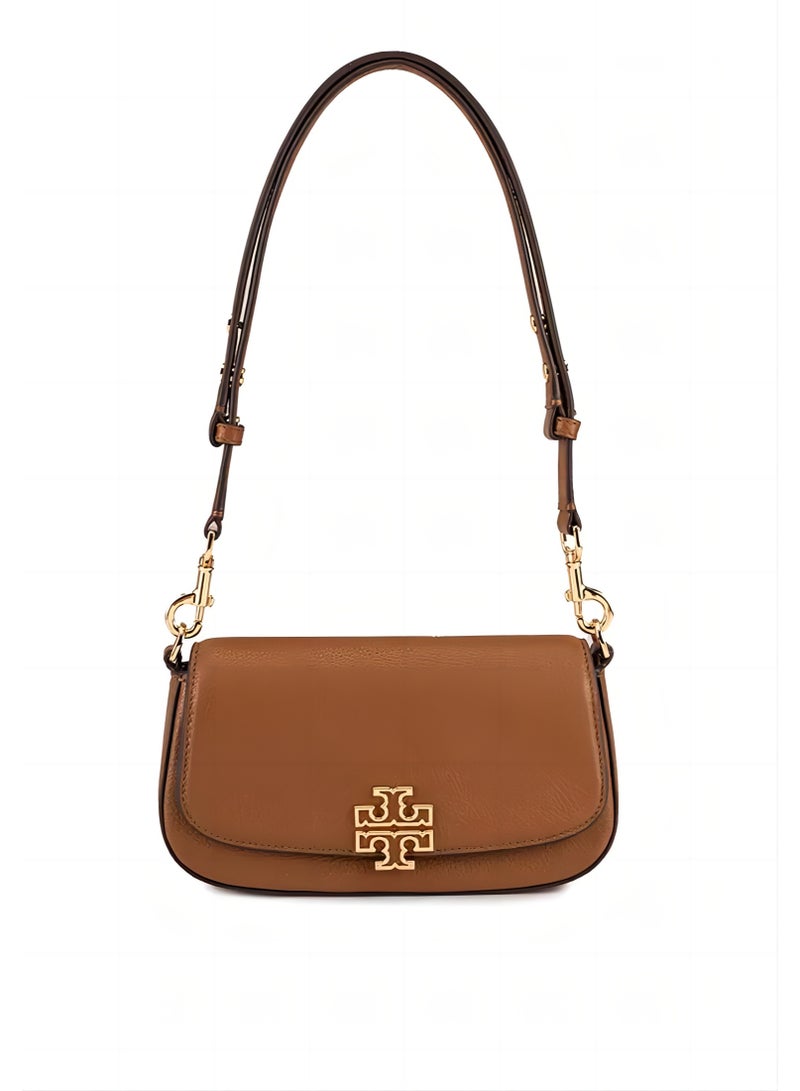 توري بورش رفرف إغلاق جلد البقر حقيبة الحصى تحت الإبط ، حقيبة الكتف ، حقيبة كروس الجسم - Image 1