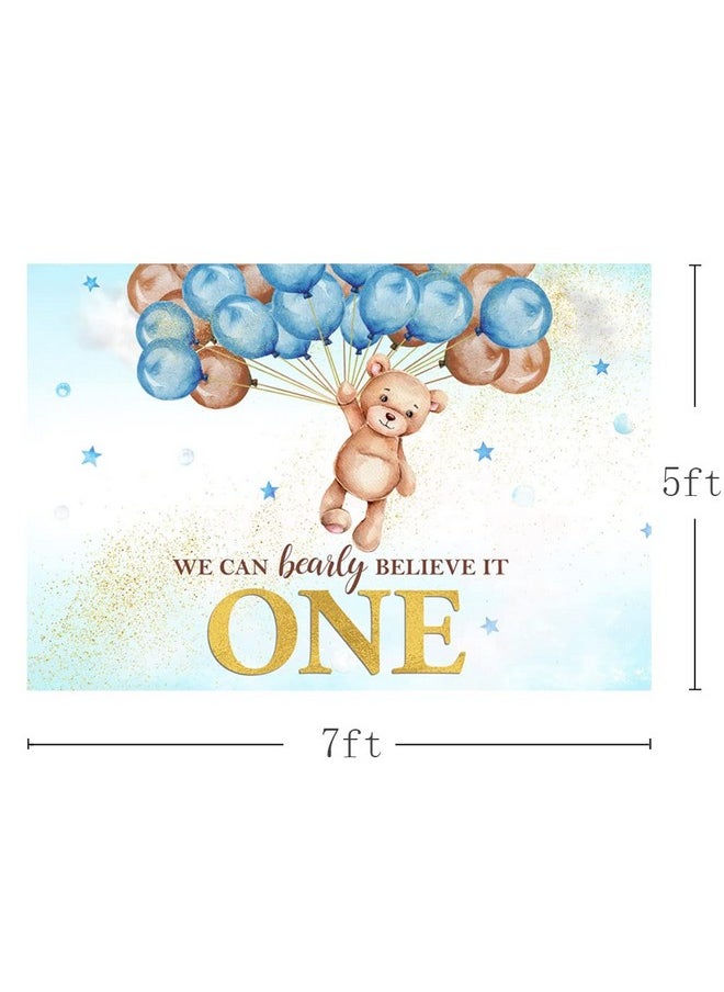 Boys 1St Birthday Bear Backdrop We Can Bearly Believe It One Happy First Birthday Banner Decorations Photography Background Kids Portrait Cake Table Supplies 7X5Ft - pzsku/Z899BDF5A940D6CE5D4F3Z/45/_/1697271595/b11a47ea-5050-4724-b9dc-853528a9d563