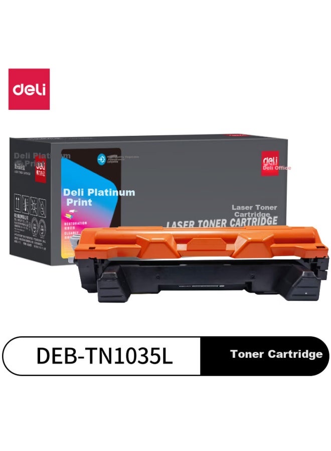 Deli Tn1035 Toner Cartridge Compatible With Brother Dcp1608 Drum 1618w/1511/1518/1813/1816/1818/1819 Printer Ink Cartridge 3000 Pages
