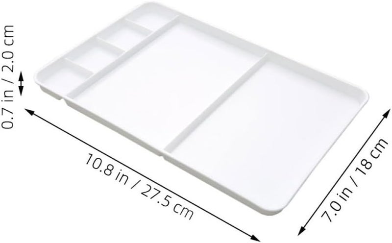 Plastic Paint Palette Tray 6-Compartment Square Mixing Tray for Artists DIY Watercolor Pigment Mixing and Ink Display, Portable Painting Pallet for Art Supplies and Craft Use - Image 2