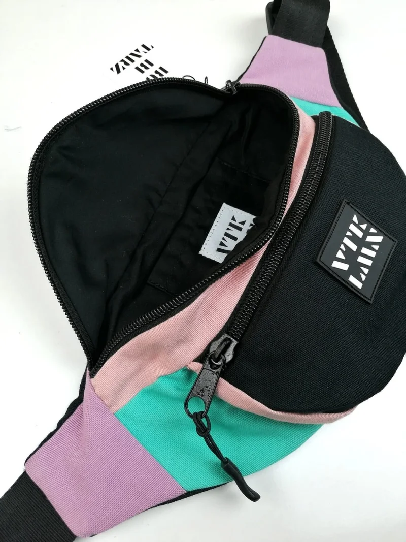 Vatkalimon Colored Black Shoulder and Waist Bag